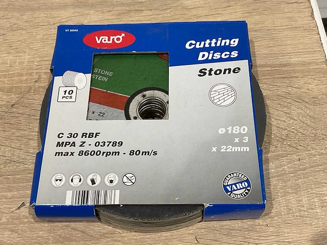 Varo - 180x3x22 - slijpschijf steen (40x) - afbeelding 4 van  5