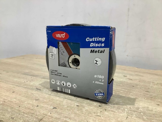 Varo - 180x3x22 mm - slijpschijf 180 mm metaal (10x) - afbeelding 2 van  5