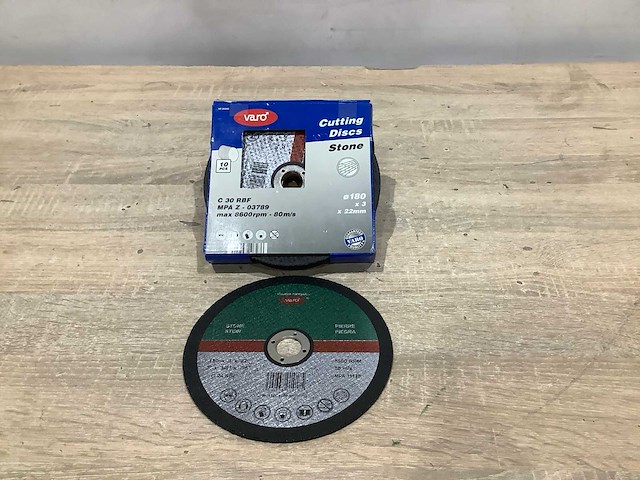 Varo - 180x3x22 mm - slijpschijf 180 mm steen (40x) - afbeelding 3 van  6