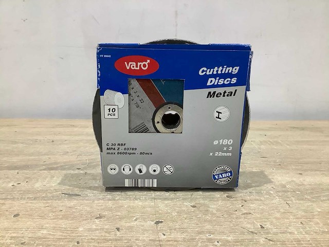 Varo 180x3x22 mm slijpschijf 180 mm metaal (10x) - afbeelding 2 van  4