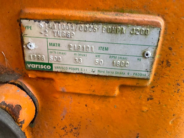 Varsisco j 200 vuilwaterpomp - afbeelding 7 van  9