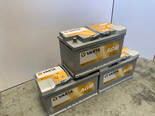Varta - dynamic agm - a6 80 ah - accu's (3x) - afbeelding 3 van  5