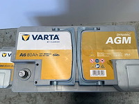 Varta - dynamic agm - a6 80 ah - accu's (3x) - afbeelding 4 van  5