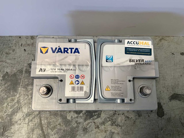 Varta - silver danamic agm - 12v 70ah - accu's - afbeelding 4 van  5