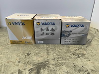 Varta - tx14-r / tx12-4 - 12v 12ah / 12v 10ah - accu's (3x) - afbeelding 1 van  6