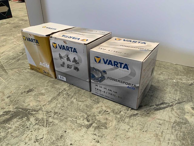 Varta - tx14-r / tx12-4 - 12v 12ah / 12v 10ah - accu's (3x) - afbeelding 2 van  6