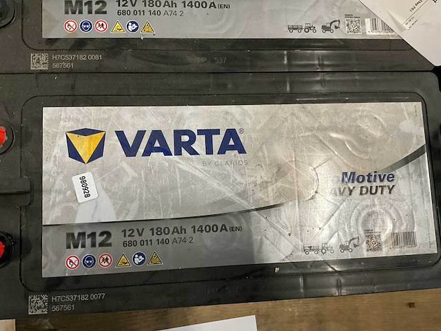 Varta 12v 180ah 1400a accu (2x) - afbeelding 3 van  4