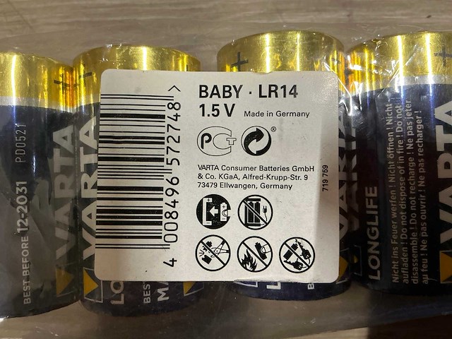 Varta baby - c - lr14 batterij (62x) - afbeelding 2 van  3