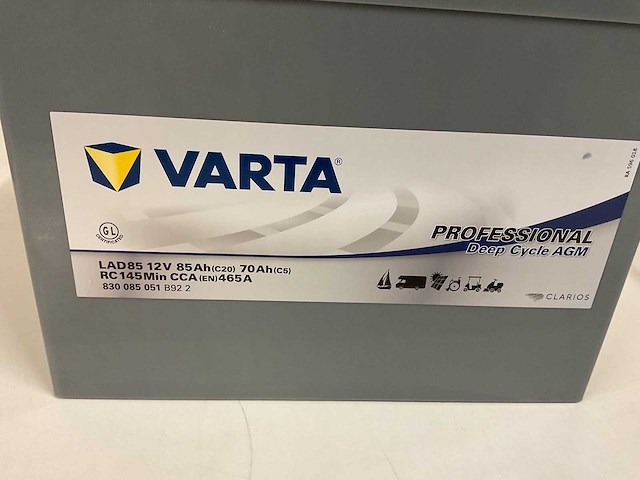 Varta lad85 12v 85ah agm deep cycle accu (10x) - afbeelding 3 van  7