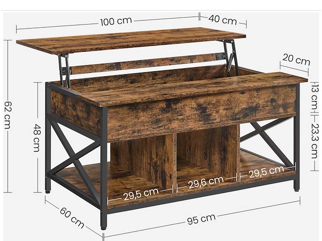 Vasagle - lct205k50 - coffee tafel - afbeelding 4 van  4