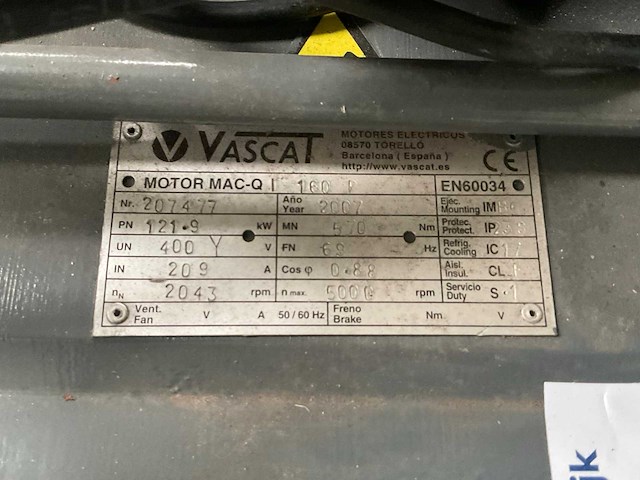 Vascat mac-qi 160 p elektromotor (2x) - afbeelding 5 van  5