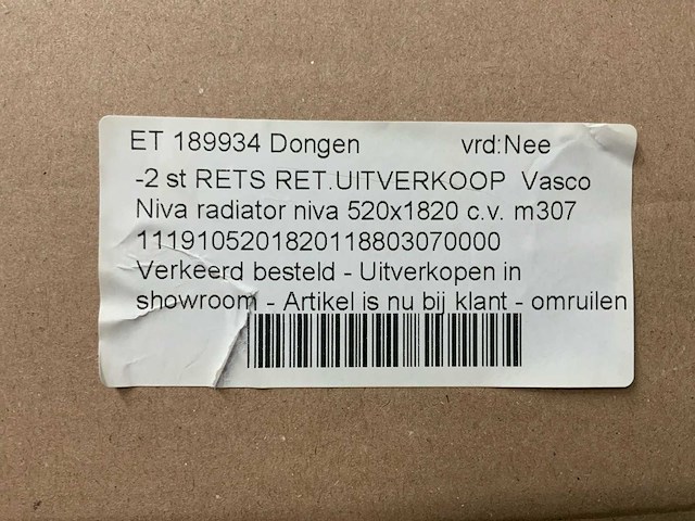 Vasco - niva designradiator 182 x 52 cm - afbeelding 4 van  4