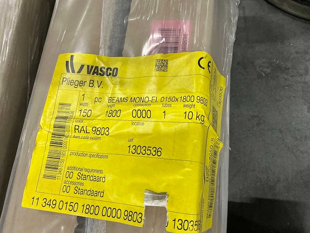 Vasco beams mono-el designradiator 150x1800mm - afbeelding 4 van  6