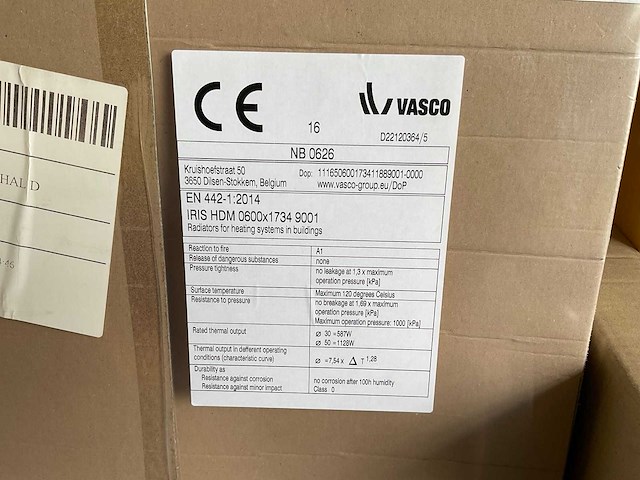 Vasco designradiator 173x60 cm - afbeelding 3 van  4