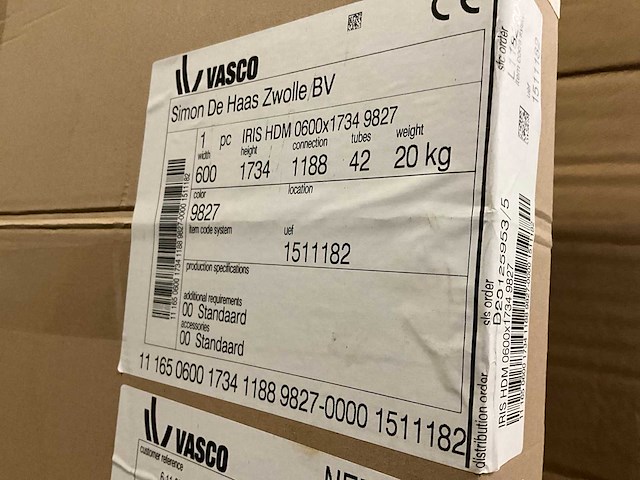 Vasco iris hdm handdoekradiator 60x173cm - afbeelding 2 van  3