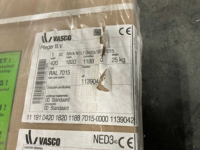 Vasco niva n1l1 designradiator 42x182cm - afbeelding 3 van  6