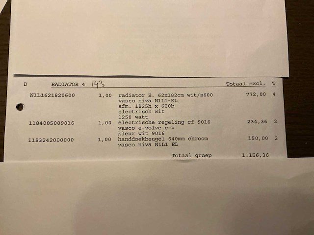 Vasco niva n1l1-el elektrische designradiator - afbeelding 5 van  5