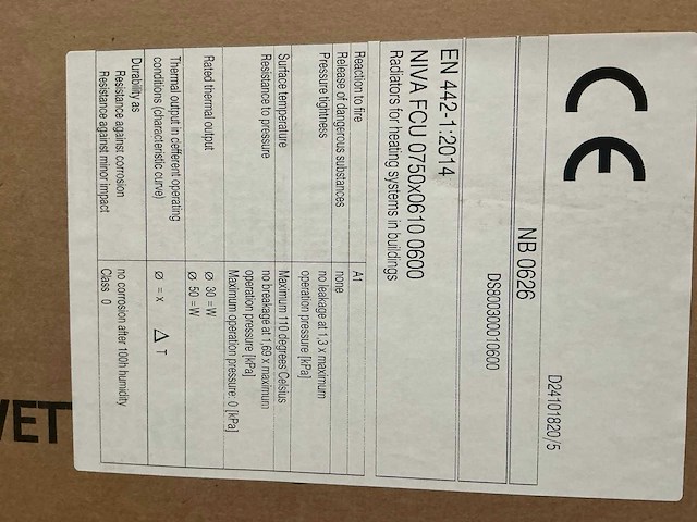 Vasco niva wandconvector 750x610mm - afbeelding 3 van  3