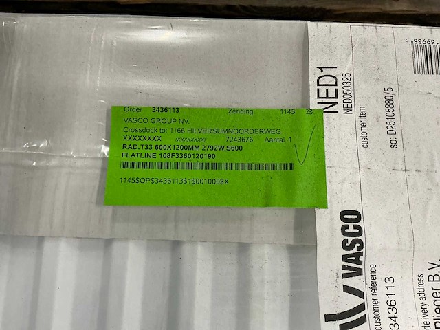 Vasco type 33 radiator 600x1200mm - afbeelding 7 van  7