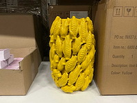 Vase maiskolven d20/h31cm yellow ceramic (3x) - afbeelding 1 van  4