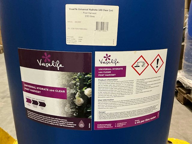 Vaselife universal hydrate 100 clear post harvest 200liters - afbeelding 2 van  3
