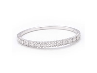 Vaste armband met meerdere rijen pave gezette briljanten - afbeelding 1 van  8