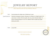 Vaste armband met meerdere rijen pave gezette briljanten - afbeelding 3 van  8