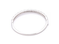 Vaste armband met meerdere rijen pave gezette briljanten - afbeelding 7 van  8