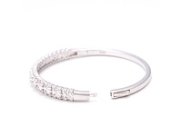 Vaste armband pave met meerdere rijen briljanten - afbeelding 5 van  8