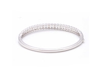 Vaste armband pave met meerdere rijen briljanten - afbeelding 6 van  8