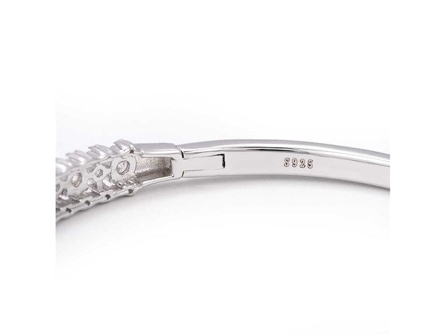 Vaste armband pave met meerdere rijen briljanten - afbeelding 8 van  8