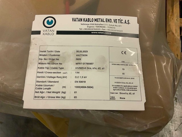 Vatan kablo h1z272-k haspel solar kabel (12x) - afbeelding 3 van  3