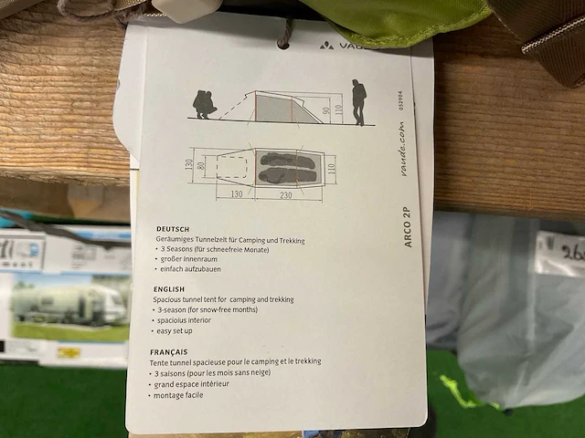 Vaude arco 2p tunneltent - afbeelding 3 van  4