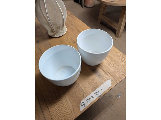 Vazen 2st wit - afbeelding 2 van  2