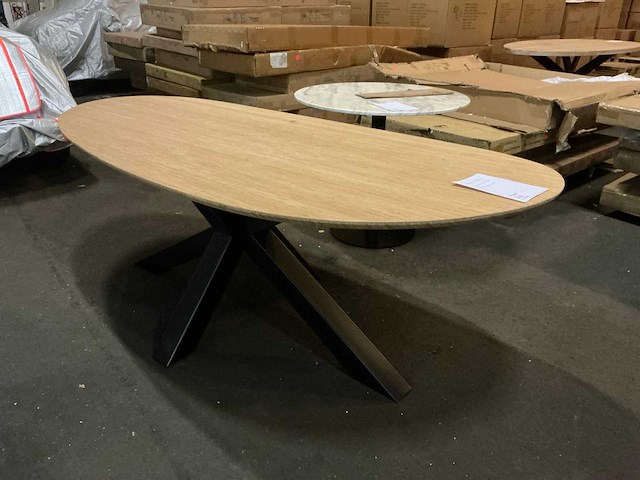 Vdb kiezel eetkamertafel 220cm - afbeelding 1 van  5