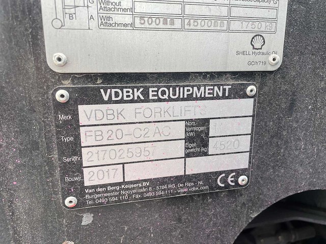 Vdbk - fb20-c2ac - forklift trucks - 2017 - afbeelding 21 van  26