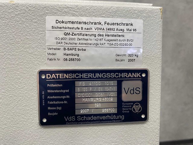 Vds - brand- en inbraakwerende kluis - afbeelding 9 van  15