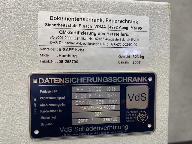 Vds - brand- en inbraakwerende kluis - afbeelding 6 van  15