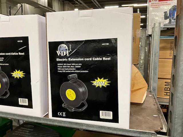 Vdt - 430119b - kabelhaspel 40m (5x) - afbeelding 1 van  2