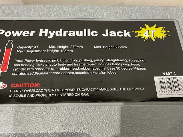 Vdt - porta power - hydraulische krik 4 t - afbeelding 1 van  6