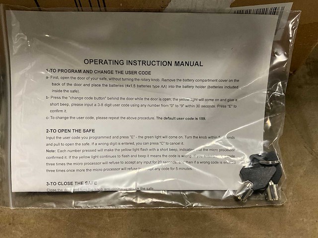 Vdt elektronic safe 120968c kluis - afbeelding 3 van  3