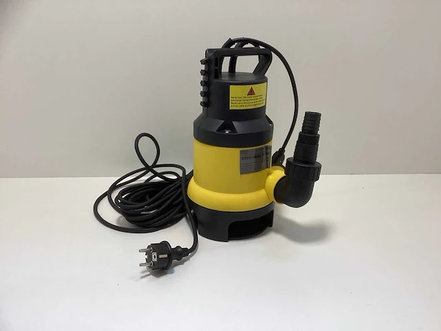 Vdt garden vuilwater- dompelpomp ipx8 - met vlotter - geel/zwart - afbeelding 1 van  8