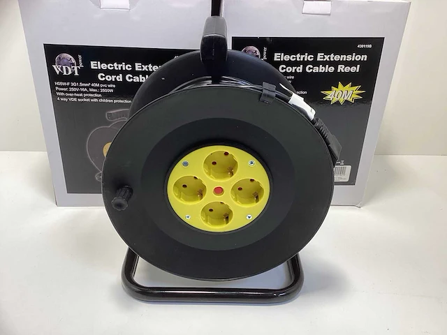 Vdt snoer- kabelhaspel - 40 meter - 230v (3x) - afbeelding 10 van  10