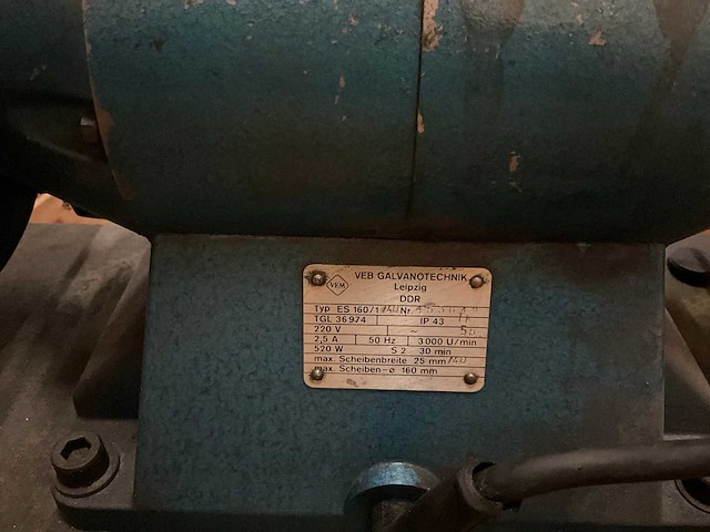 Veb galvanotechnik es 1607/1 dubbelzijdige slijper - afbeelding 6 van  6