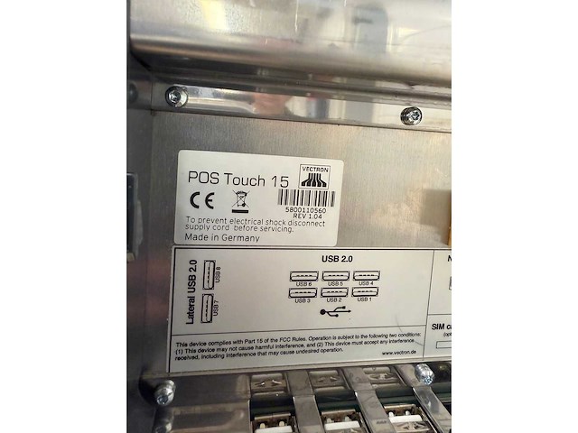 Vectron pos touch 15 touchscreen kassasysteem - afbeelding 4 van  5