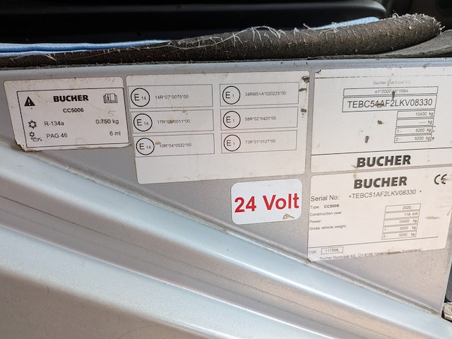 Veegmachine, bucher, citycat 5006, wit, 2020 - afbeelding 13 van  67
