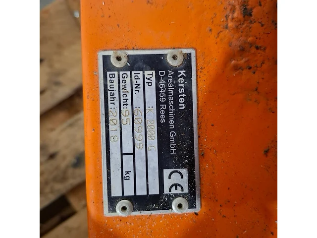 Veegmachine hydraulisch 100cm benzine kersten, k2000g, bouwjaar 2018 - afbeelding 5 van  14