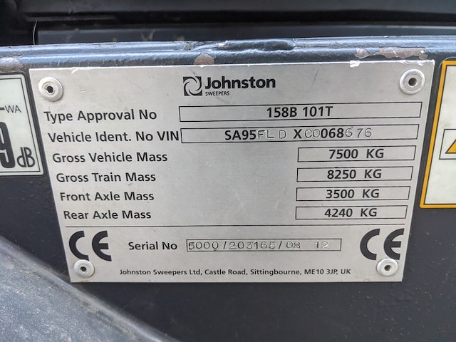 Veegmachine, johnston, cx 400, 2012 - afbeelding 38 van  70