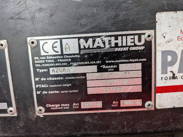 Veegmachine, mathieu, azura flex, 2015 - afbeelding 31 van  38
