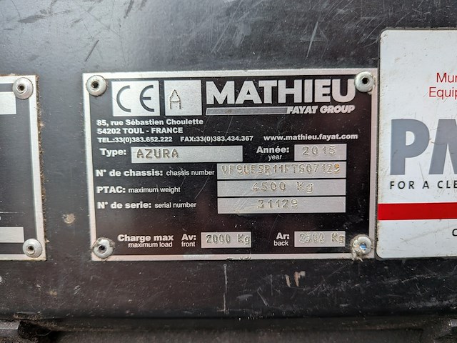 Veegmachine, mathieu, azura flex, 2015 - afbeelding 29 van  36